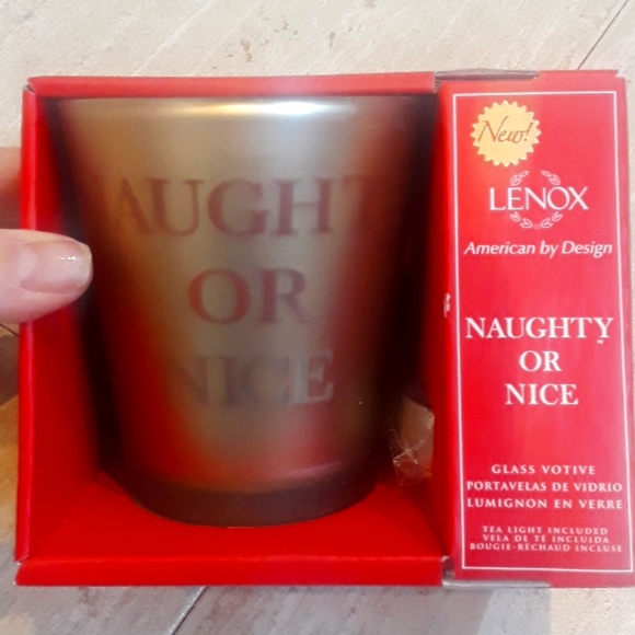 Lenox Other - NIB Lenox Naughty or Nice glass votive